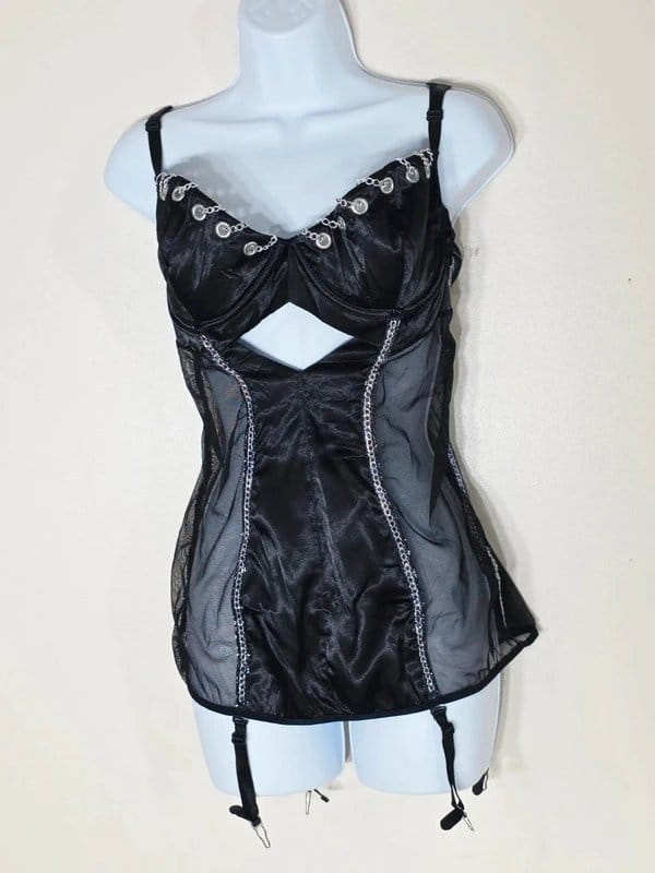 Shirley of Hollywood Black Lace Corset Dress