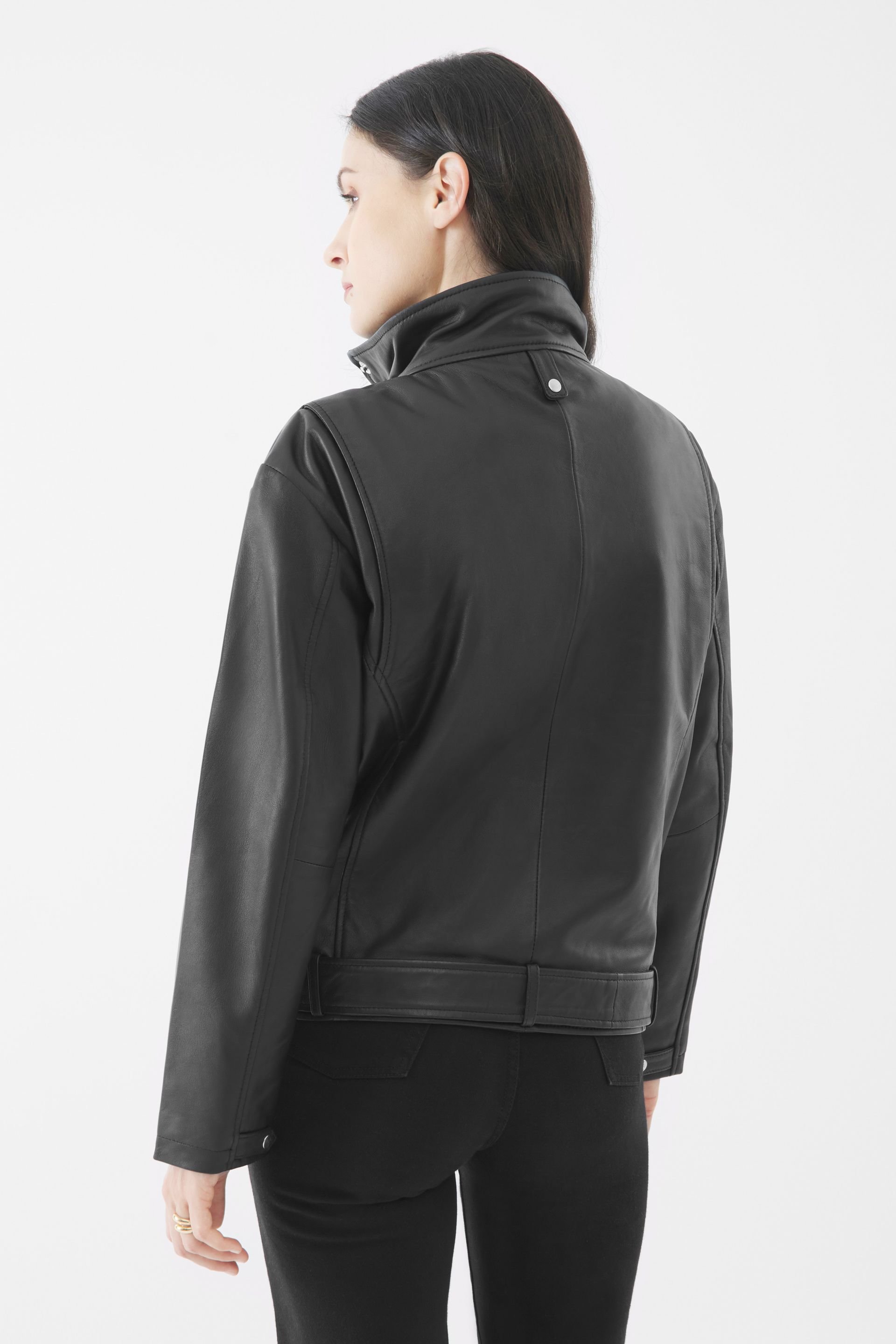 Bolongaro Trevor Bolongaro Trevor Women's Real Leather Mila Parka Jacket in Black - 4