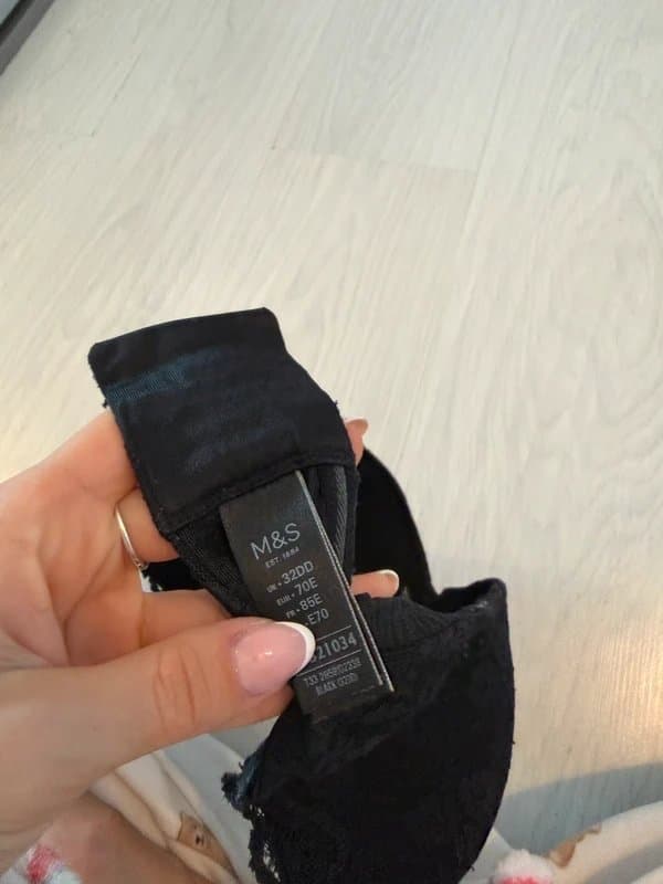 Marks & Spencer Black lace strapless M&S bra