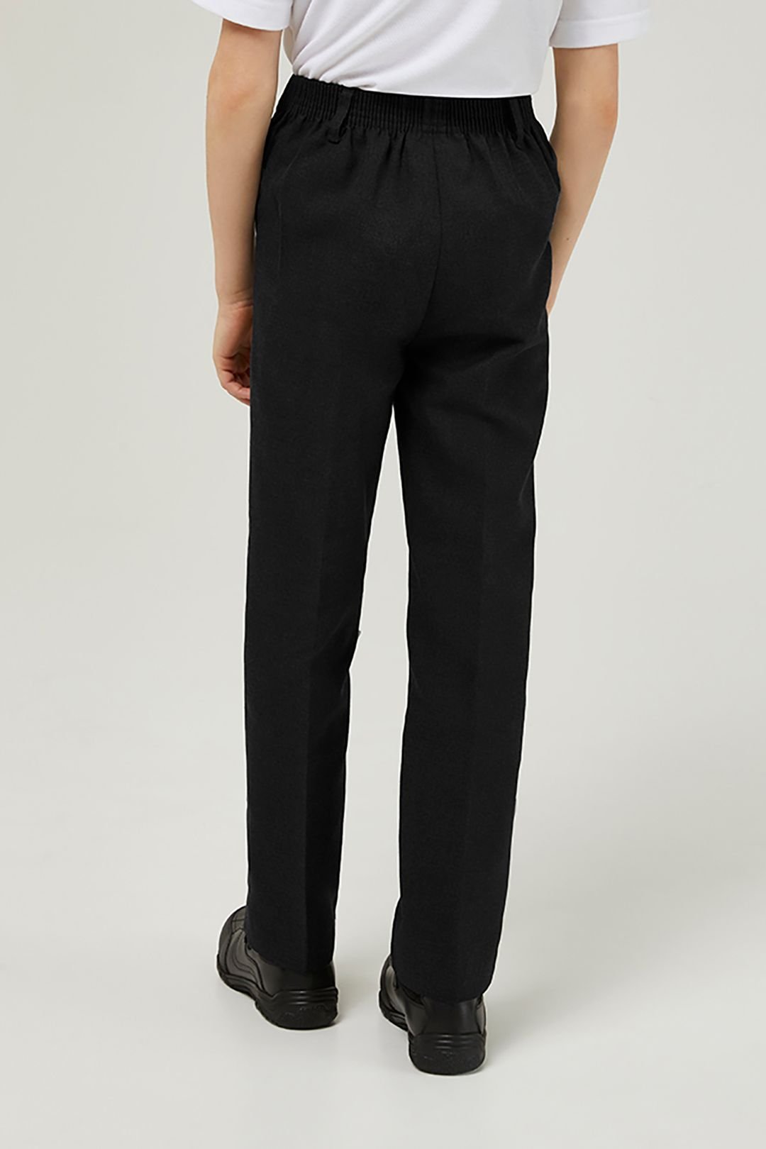 TRUTEX TRUTEX Men's Junior Boys' Slim Fit Stain Resistant School Trousers in Black - 2