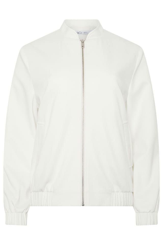 M&Co M&Co Women's Bomber Jacket in Ivory - 2