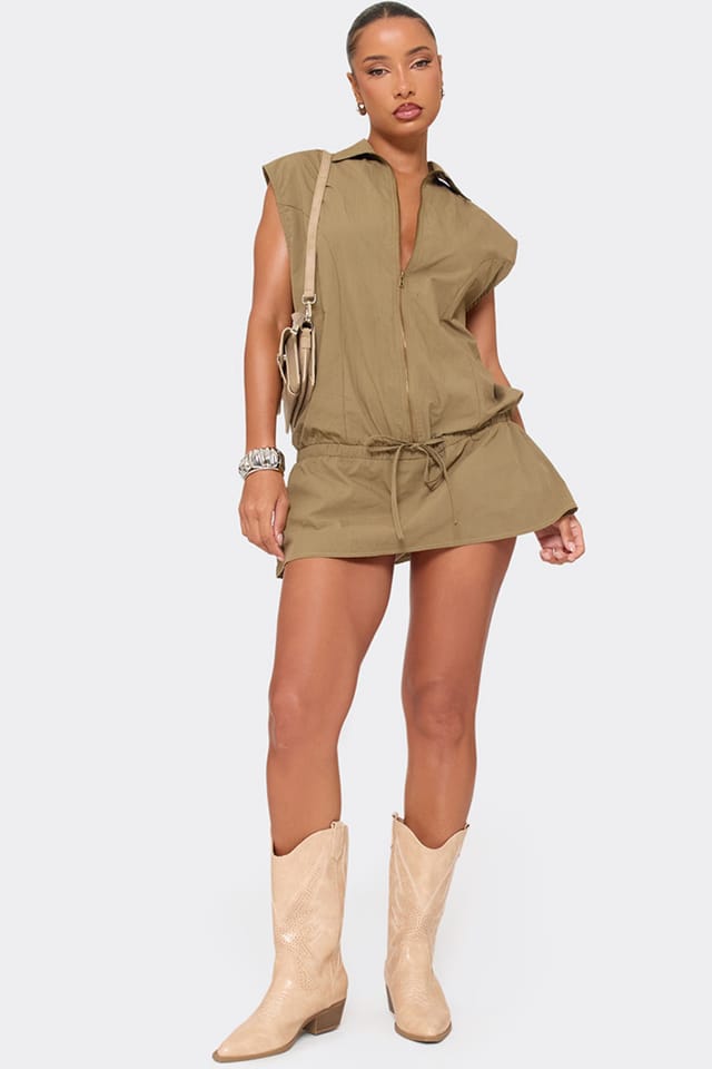EGO EGO Women's Western Cowboy Embroidered Faux Leather Block Heel Ankle Boots in Light Beige - 2