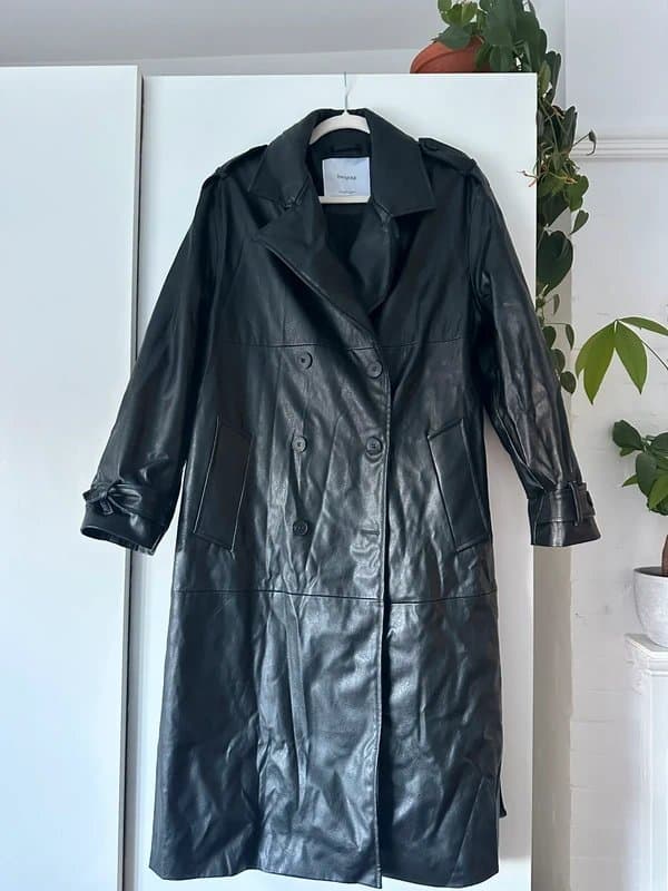 Bershka Bershka faux leather trench