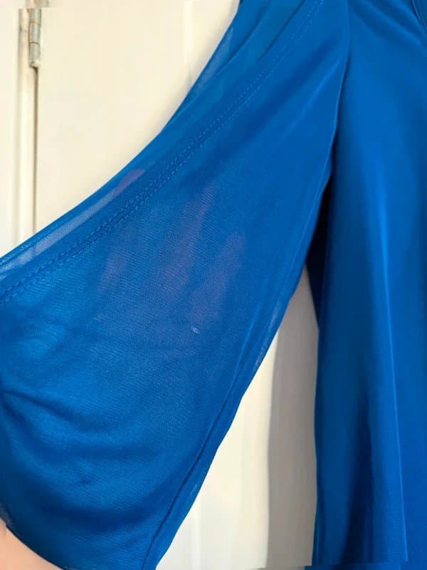 New Look New Look cobalt Blue Chiffon blouse | Pleated Front Floaty top | Size 10