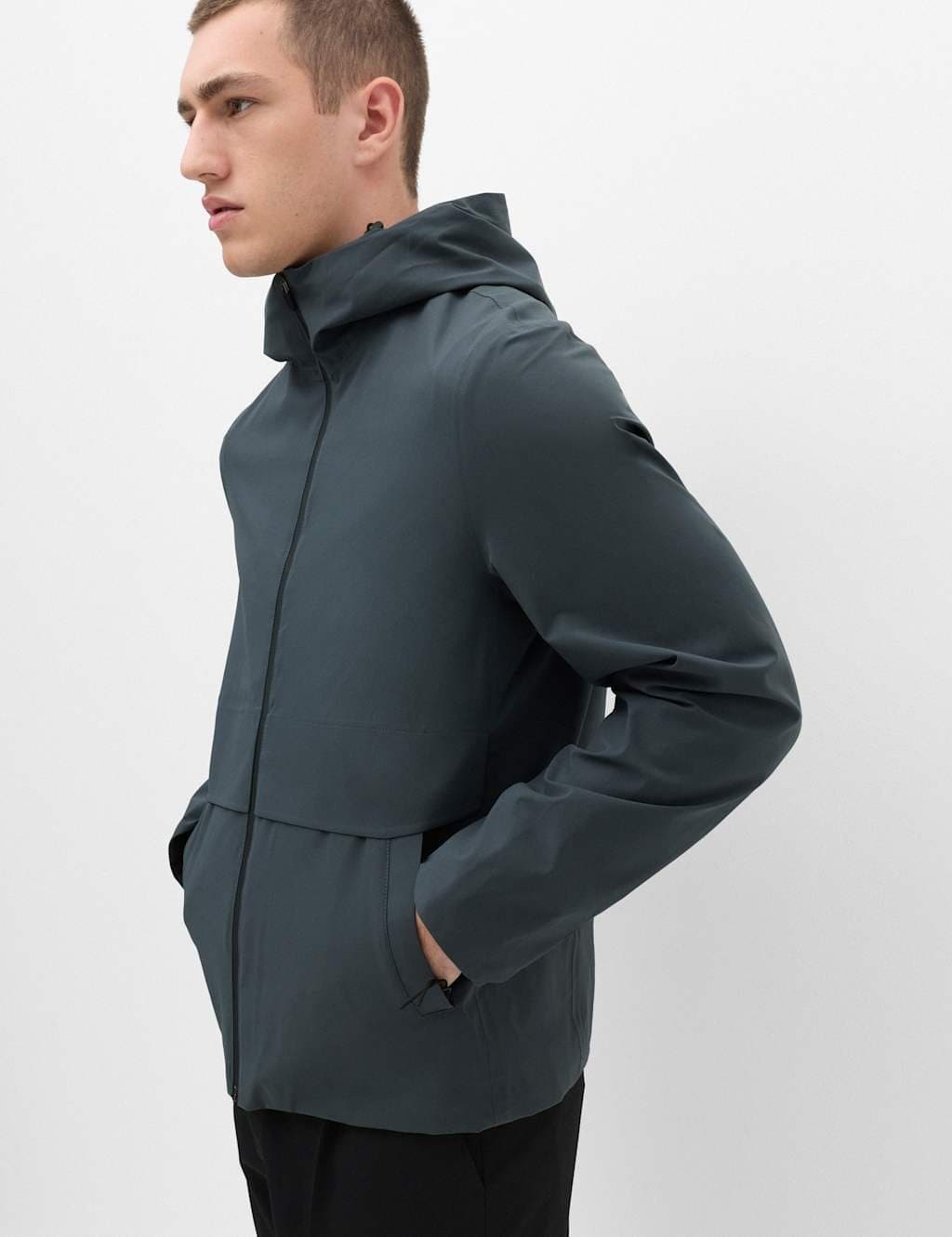 Marks & Spencer M&S Lightweight Hooded Waterproof Jacket Dark Slate