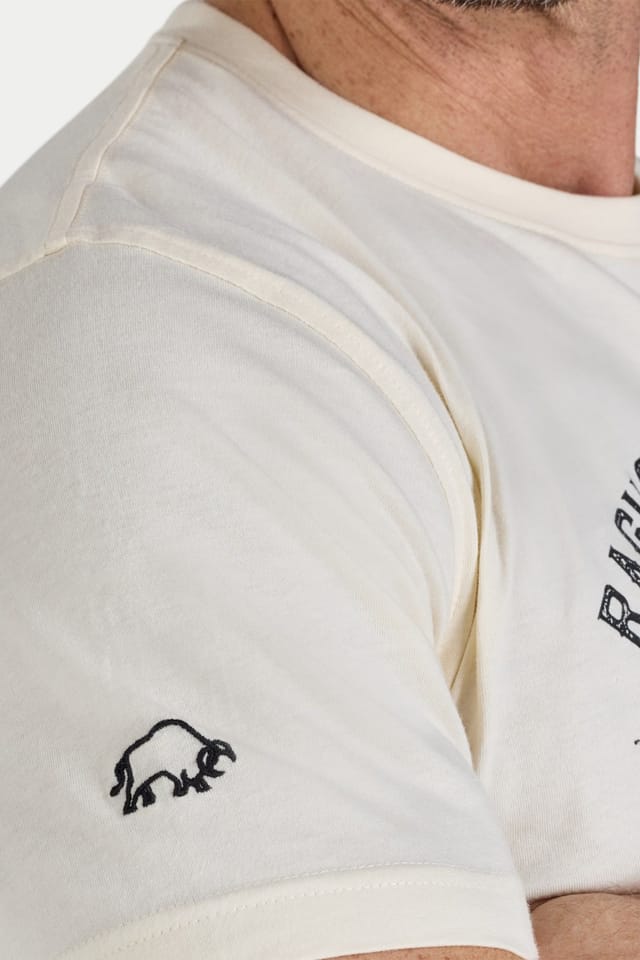 raging bull Raging Bull Men's RB Racers T-Shirt in Cream - 3