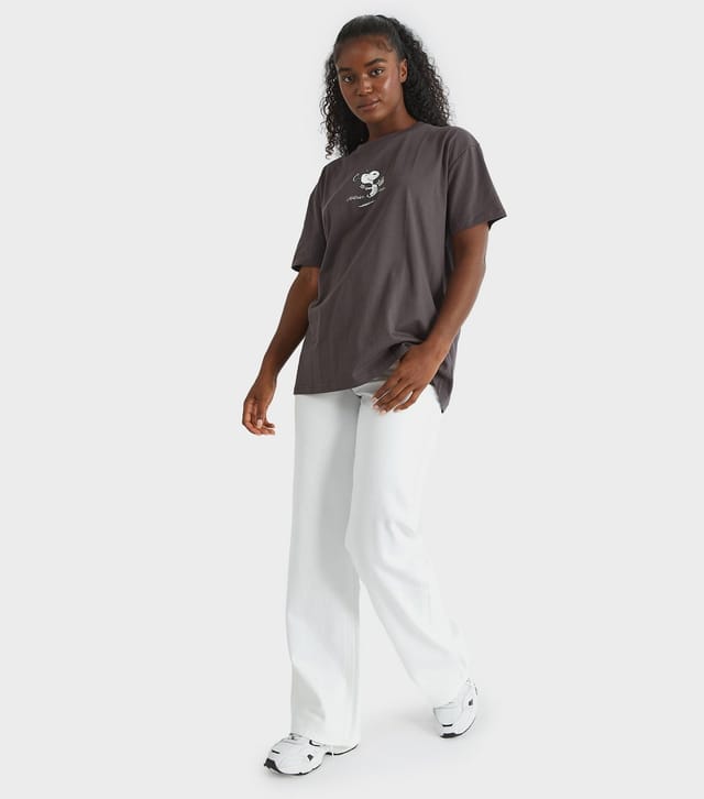 Skinnydip Women's Grey Snoopy Have A Nice Day Print T-Shirt Skinnydip New Look - 2