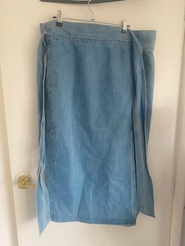 Never Fully Dressed Never fully dressed jaspre denim midi wrap skirt