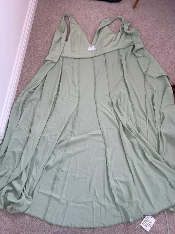 ASOS Mint Silk A-Line Dress