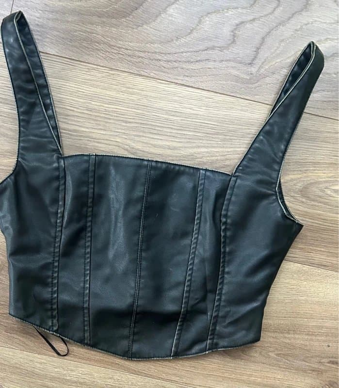 Bershka Bershka leather corset top