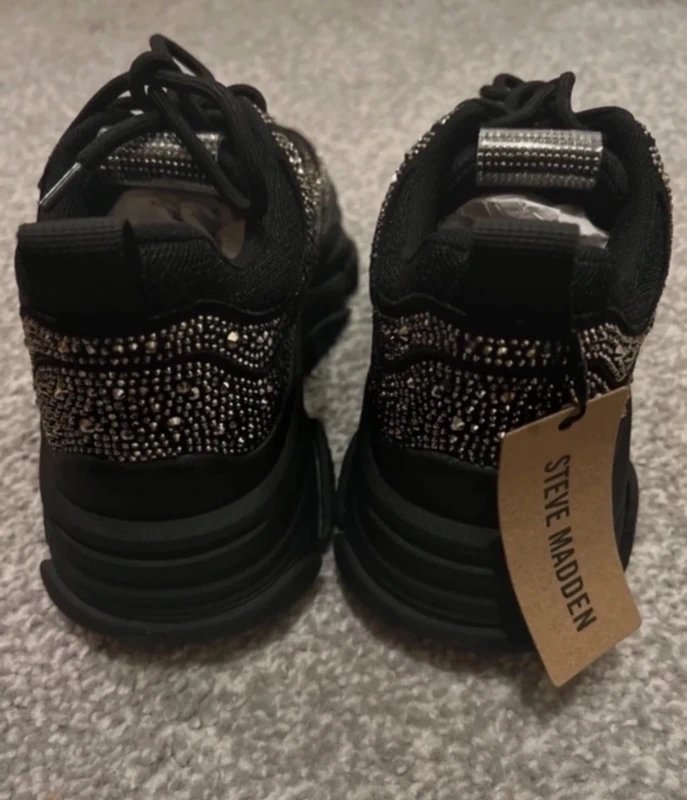 Steve Madden Steve Madden Jprivy crystal-embellished low-top trainers - 1