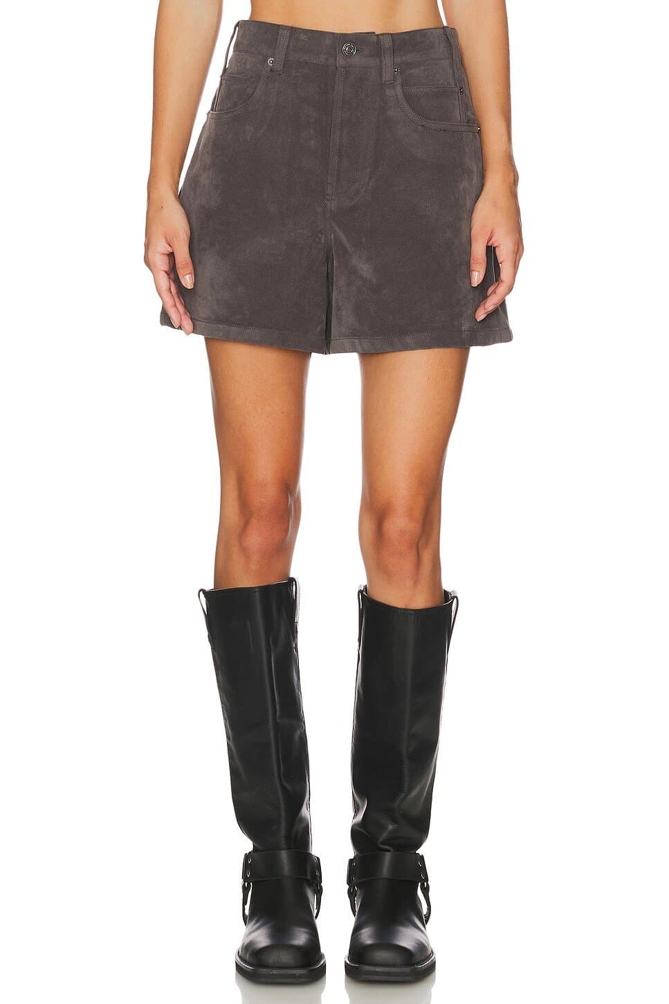 revolve x We The Free Tippi Faux Suede Short In Dark Grey