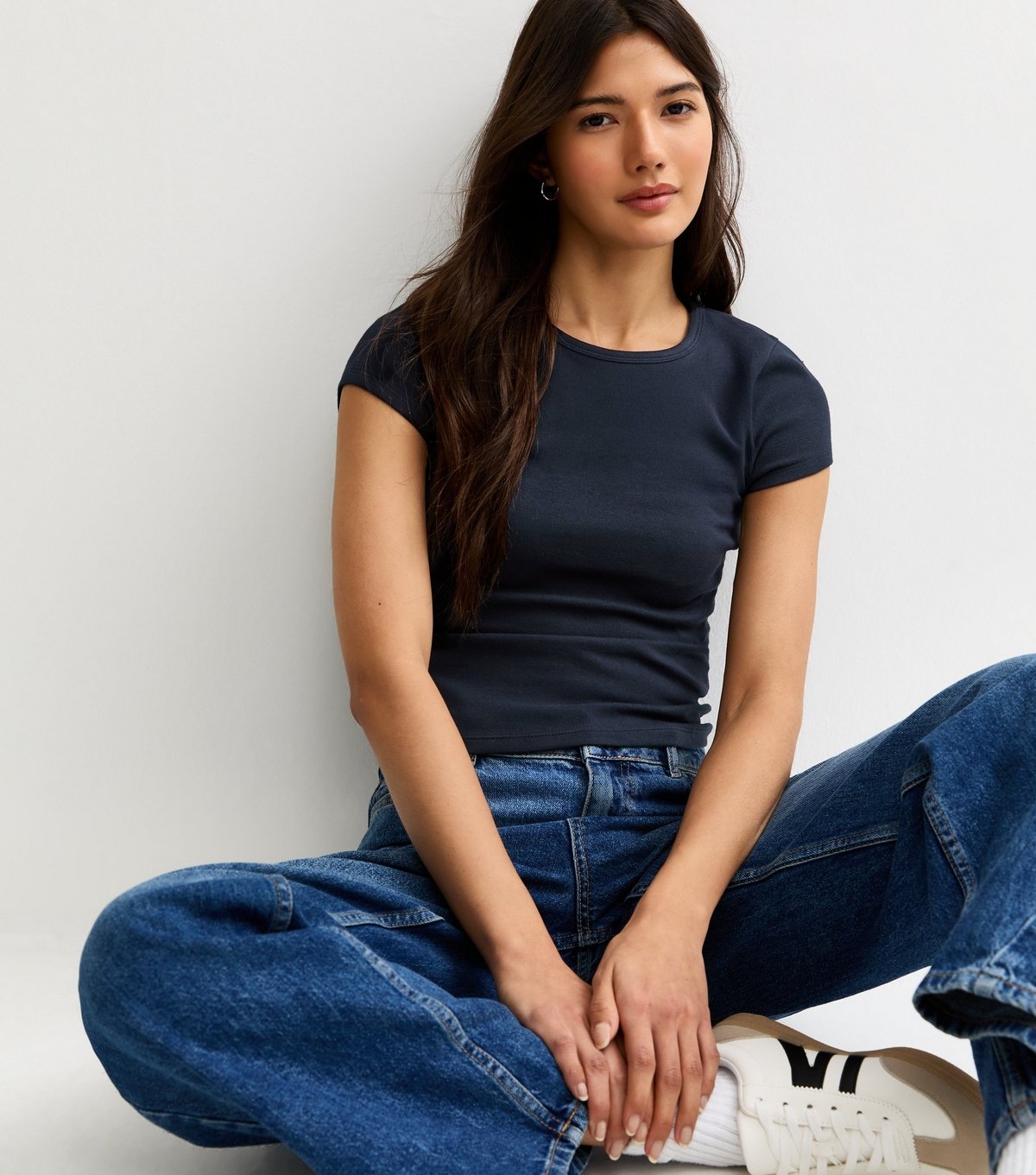 New Look Women's Navy Baby Tee T-Shirt New Look - 1