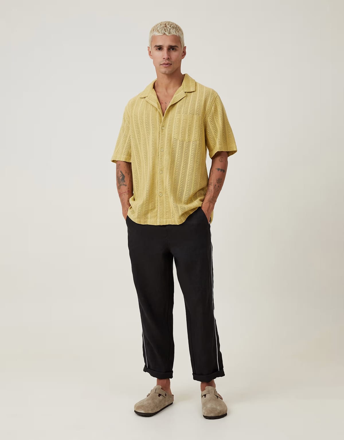 ASOS Cotton On Linen pant in black - 1
