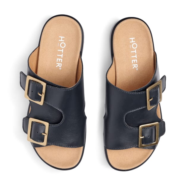 Hotter Hotter Women's 'Corsica' Slip-On Mules in Dark Navy - 3