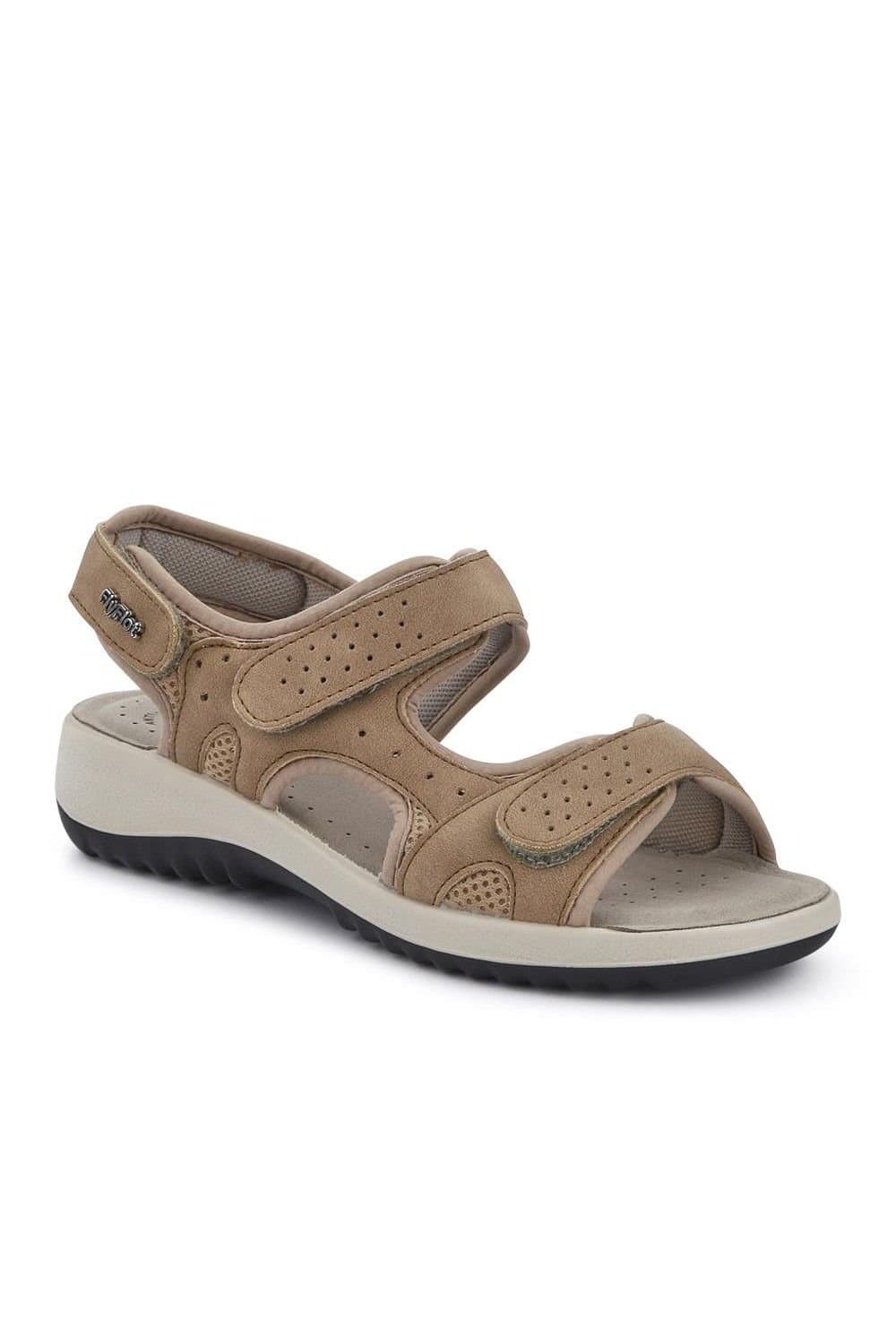 Fly Flot Fly Flot Women's Anatomic Multi-Touch-Fasten Sandals in Beige
