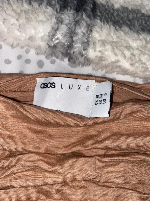 ASOS New asos luxe ruched crop top size 10