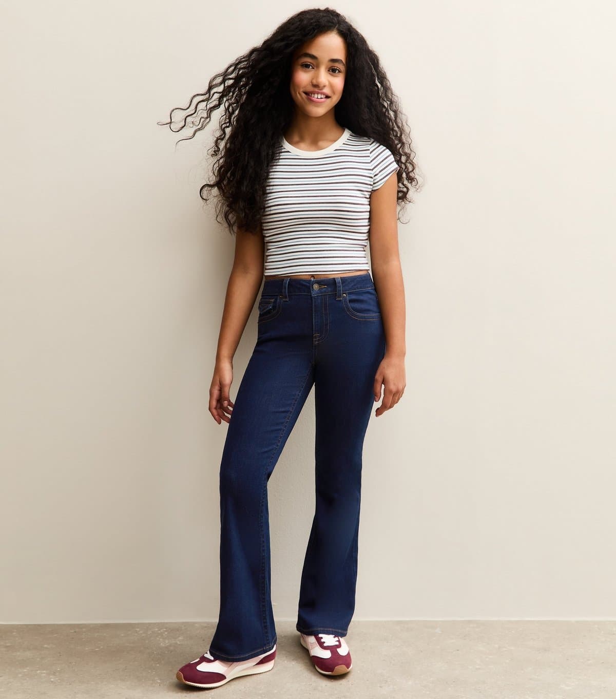 New Look Girls' Blue Low Rise Flared Jeans New Look