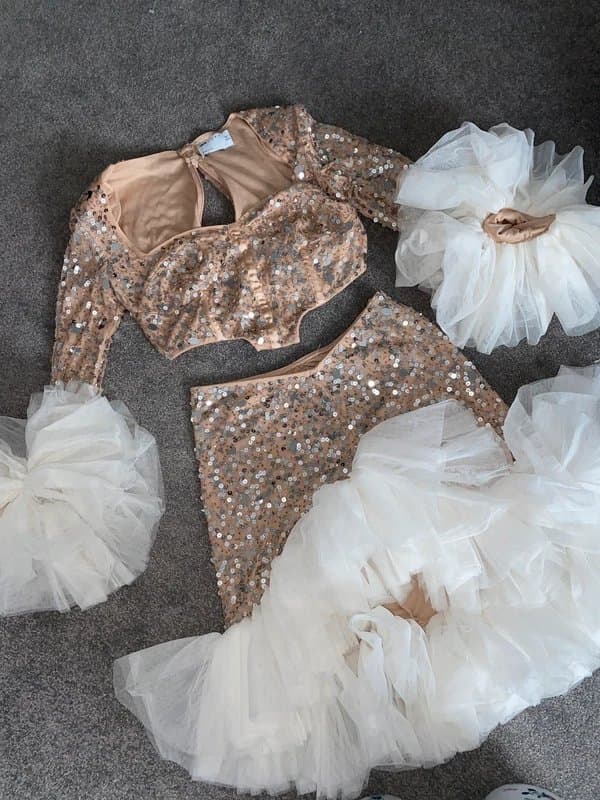 ASOS ASOS luxe sequinned two piece like new rrp £150