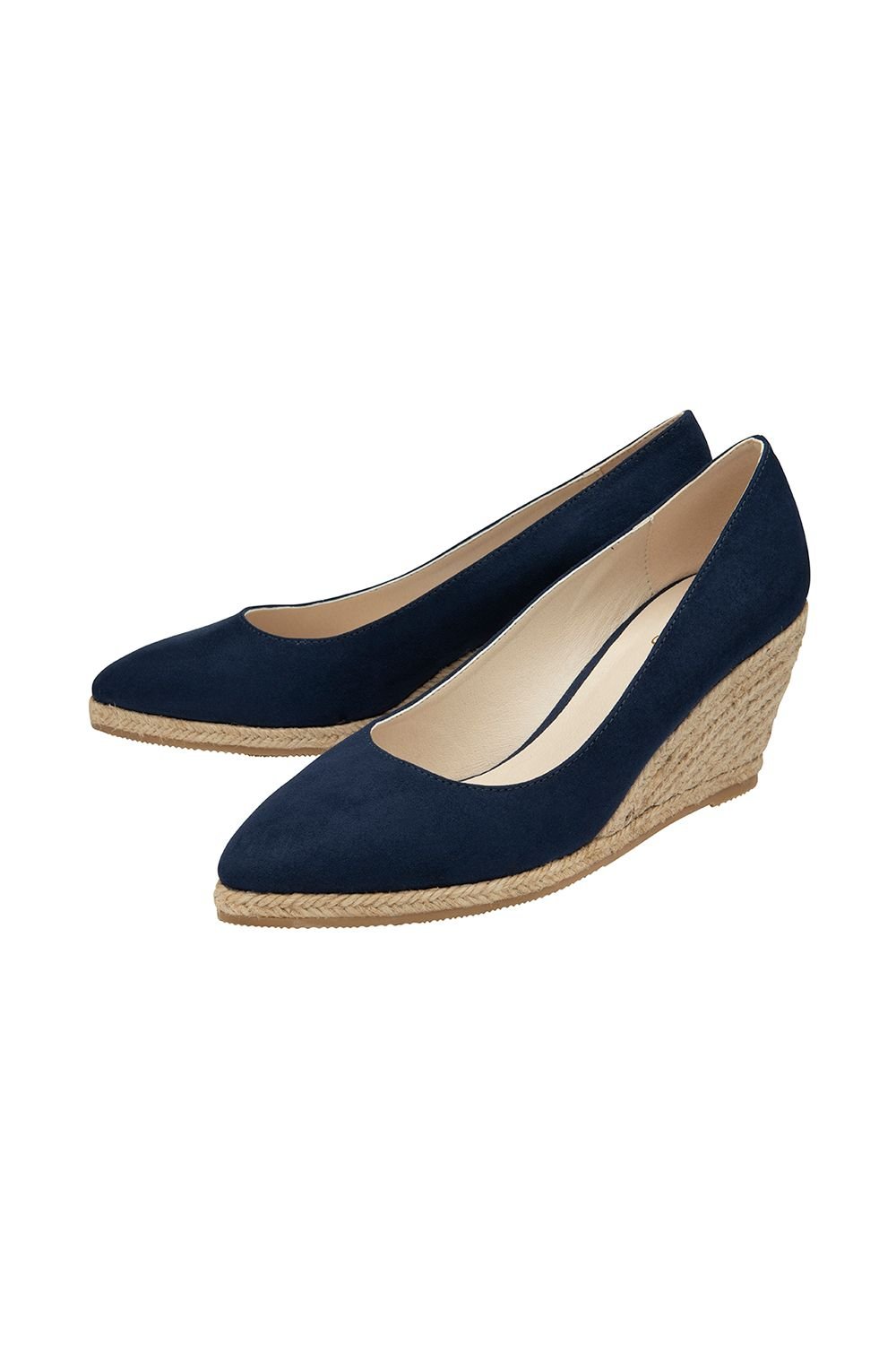Lotus Lotus Women's 'Giselle' Microfibre Slip-On Wedge Shoes in Navy - 2