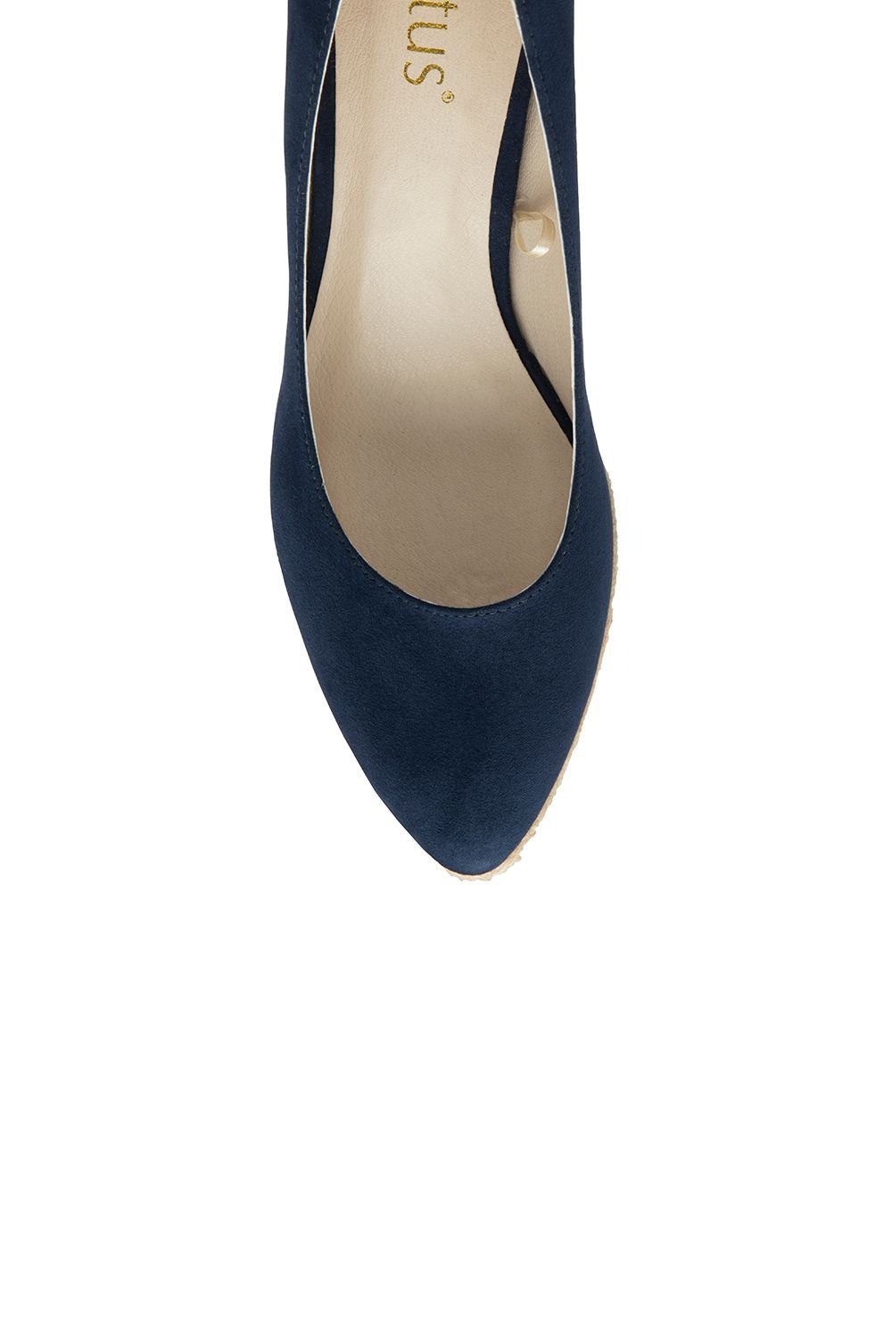 Lotus Lotus Women's 'Giselle' Microfibre Slip-On Wedge Shoes in Navy - 4