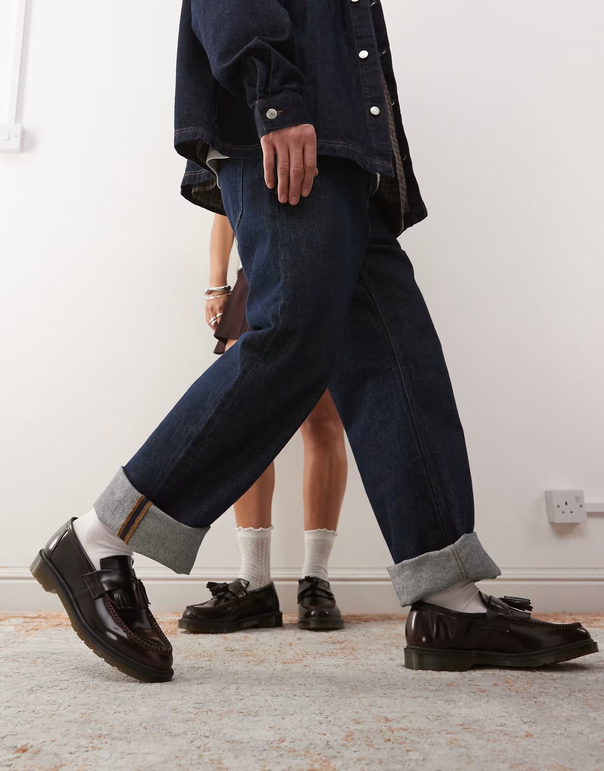 ASOS Dr Martens unisex Adrian tassel loafers in cherry red arcadia leather