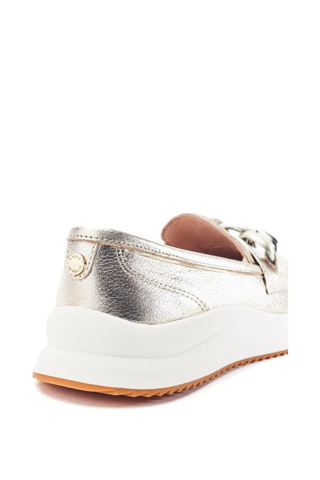 Moda In Pelle Moda In Pelle Women's 'Sorrento' Leather Loafers in Gold - 3
