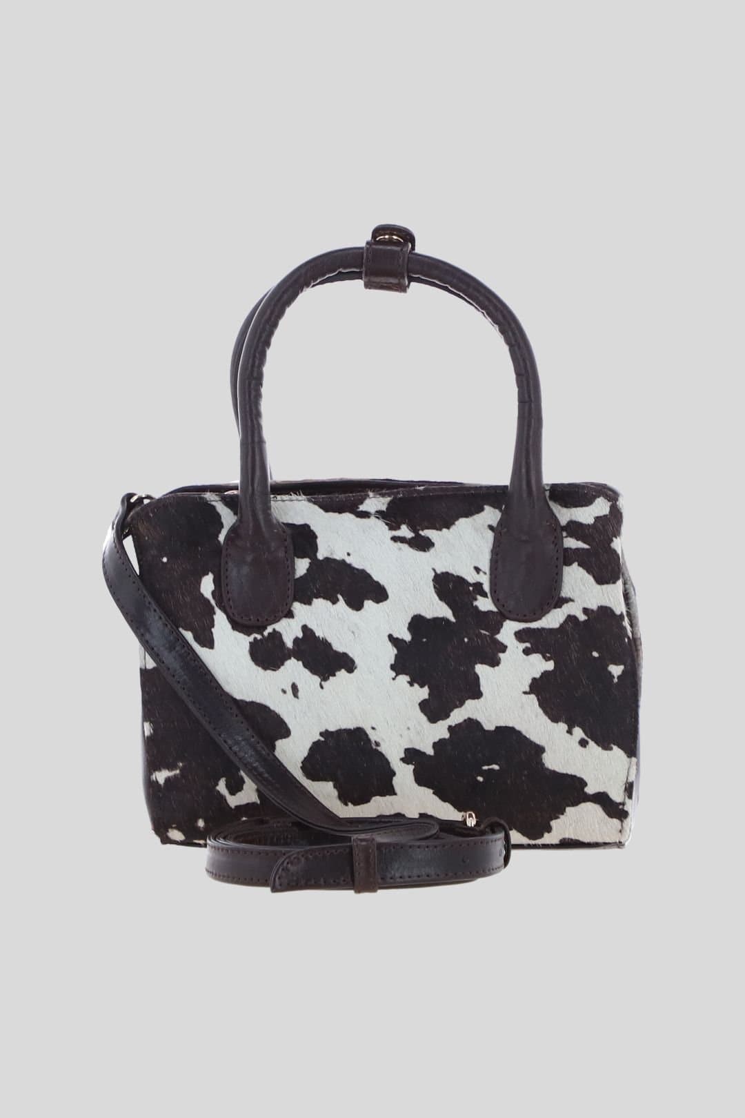 Brampton London Brampton London Brown Hair-On Leather Mini Crossbody Handbag