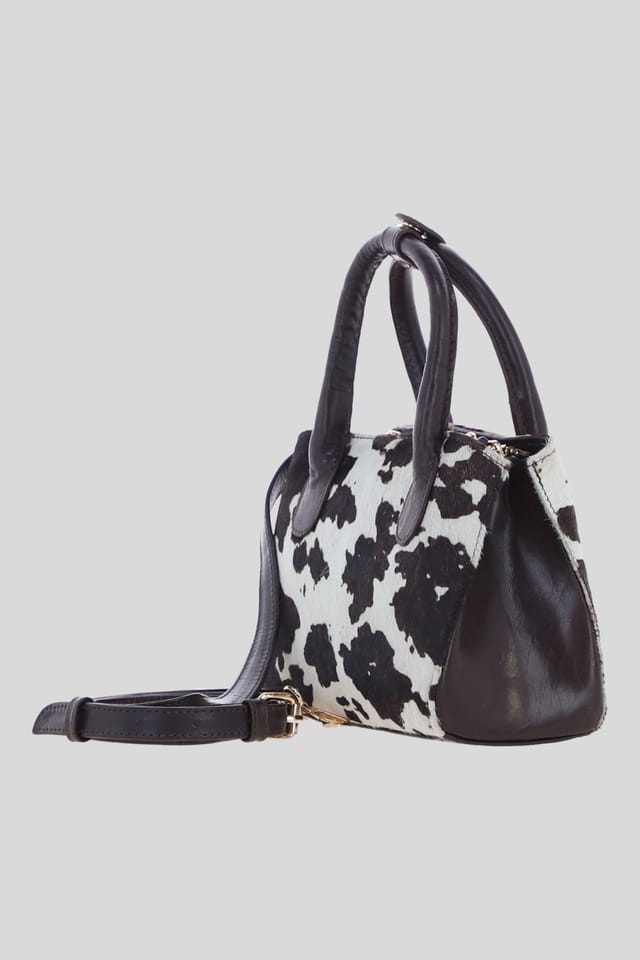 Brampton London Brampton London Women's Hair-On Leather Mini Crossbody Handbag in Brown - 2