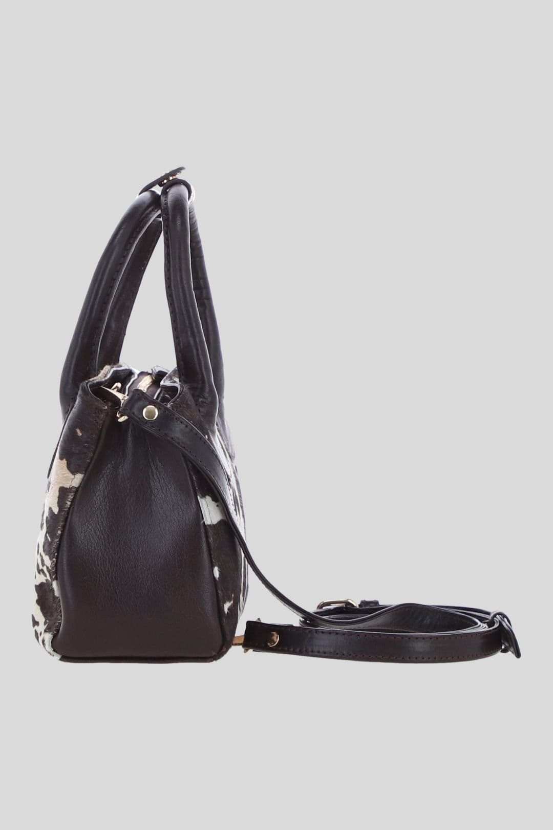 Brampton London Brampton London Women's Hair-On Leather Mini Crossbody Handbag in Brown - 4