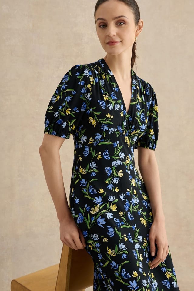 Hobbs London Hobbs London Women's Sidonie Dress in Dark Navy - 3