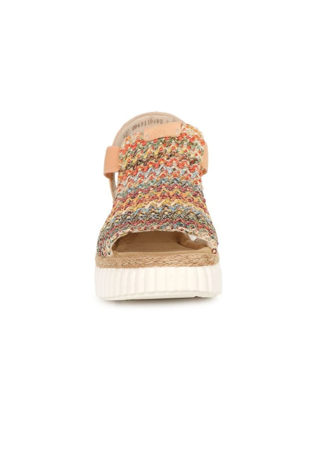Rieker Rieker Women's 'Puerto Rico' Wedge Sandals in Peach - 3