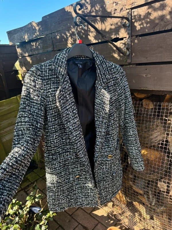 New Look Dogtooth sparkle pattern blazer