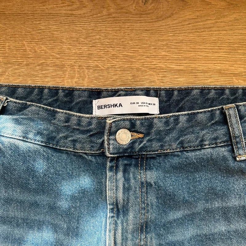 Bershka Men’s Super Baggy Bershka Jeans Blue Washed