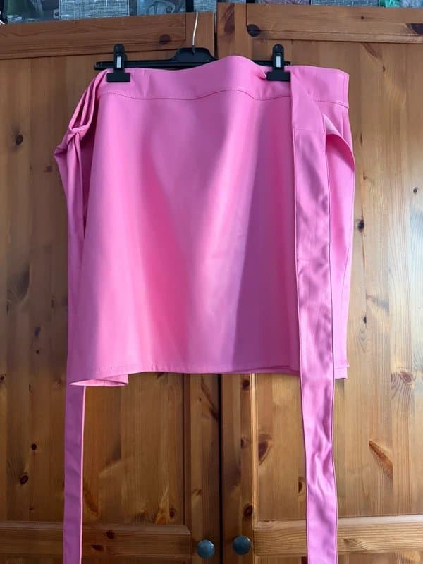 Never Fully Dressed Never Fully Dressed Pink Vegan Leather Mini Jaspre Skirt UK28