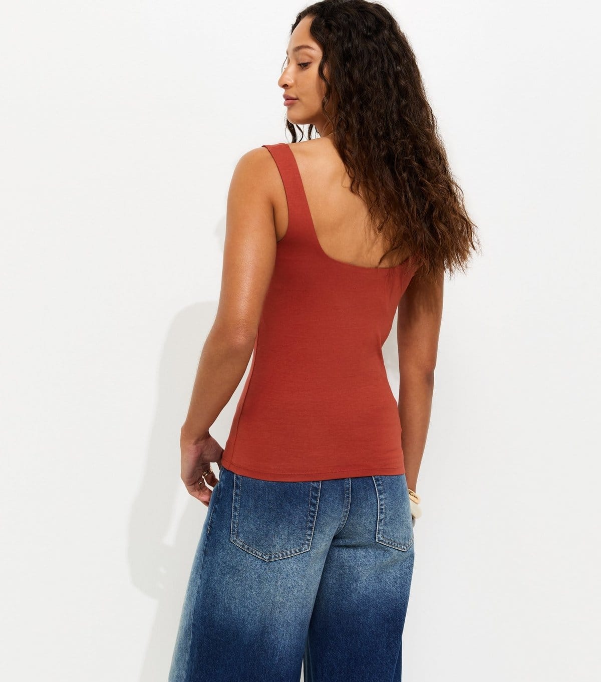 New Look Women's Dark Red Square Neck Vest New Look - 4
