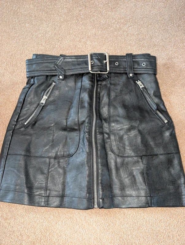 Topshop Leather look skirt