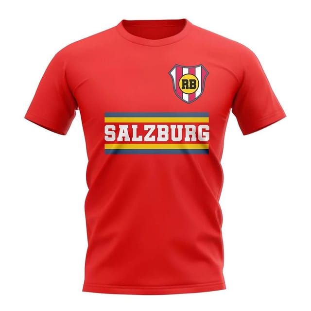 Red Bull Salzburg Red Bull Salzburg Men's Personalised Rb Salzburg Core Football Club T-Shirt in Red - 2