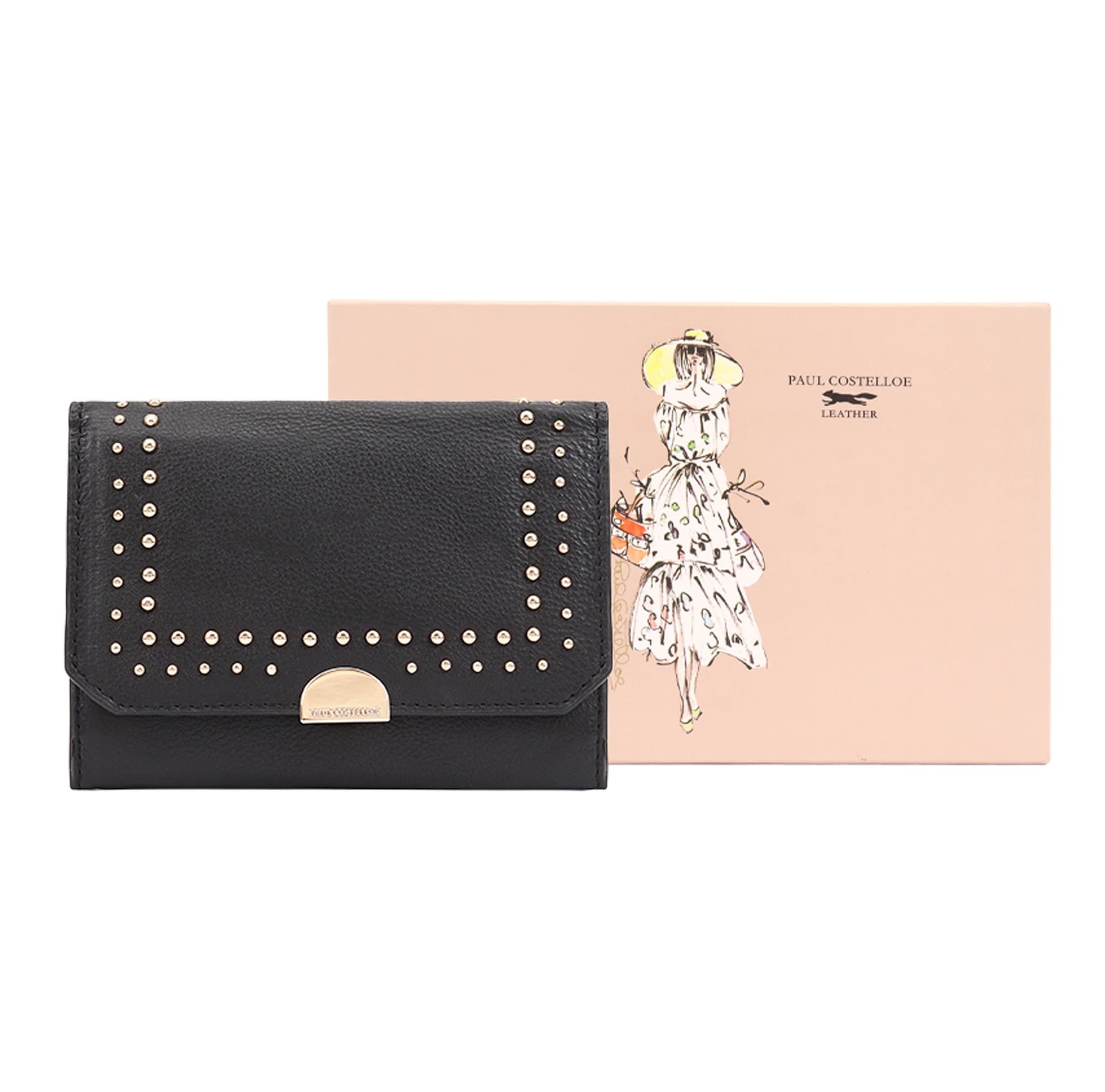 Paul Costelloe Paul Costelloe Women's Razi Leather Purse in Jet Black