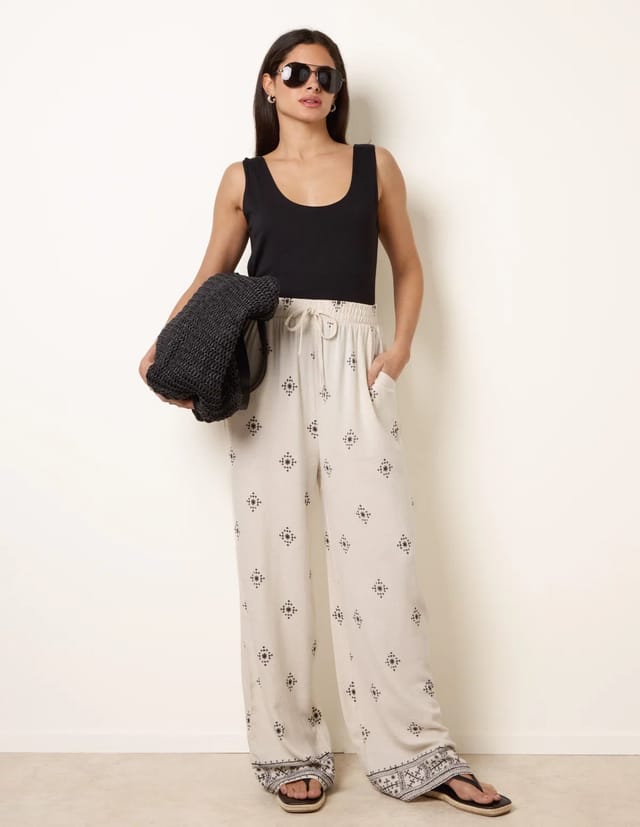 Blue Vanilla Trousers With All Over Embroidery - 2