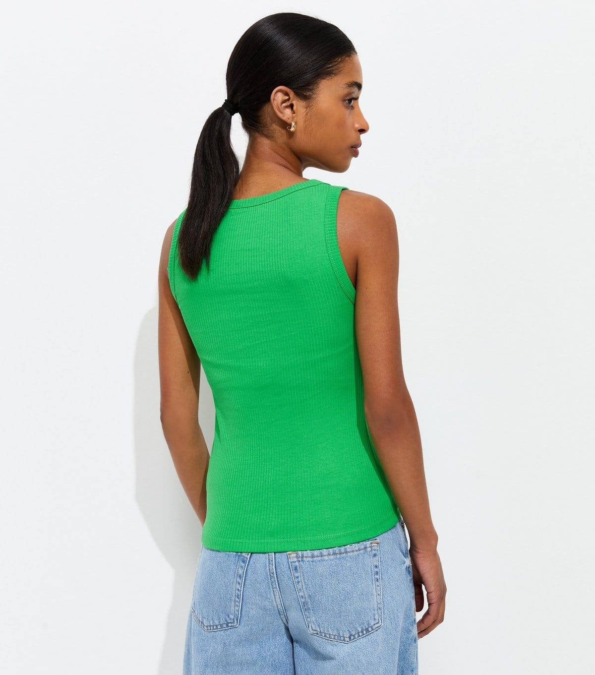 New Look Women's Bright Green Square Neck Vest Top New Look - 4