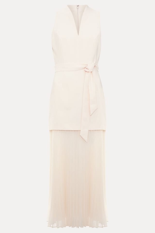 Phase Eight Phase Eight Women's Pia Pleated Midi Dress in Warm White - 2