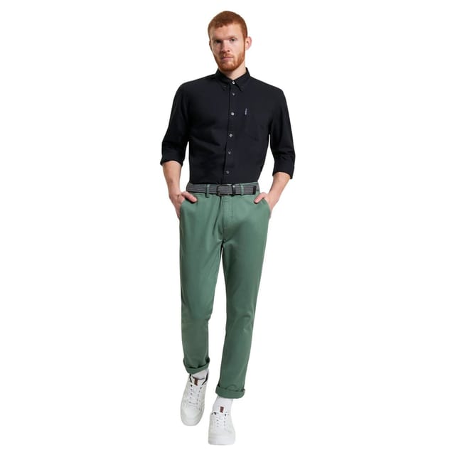 Ben Sherman Ben Sherman Men's Signature Oxford Long-Sleeved Shirt in Black - 3