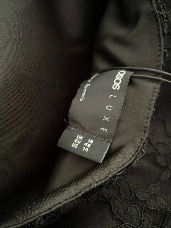 ASOS Size 18 ASOS luxe black lace mini dress with giant bow new with tags - 1