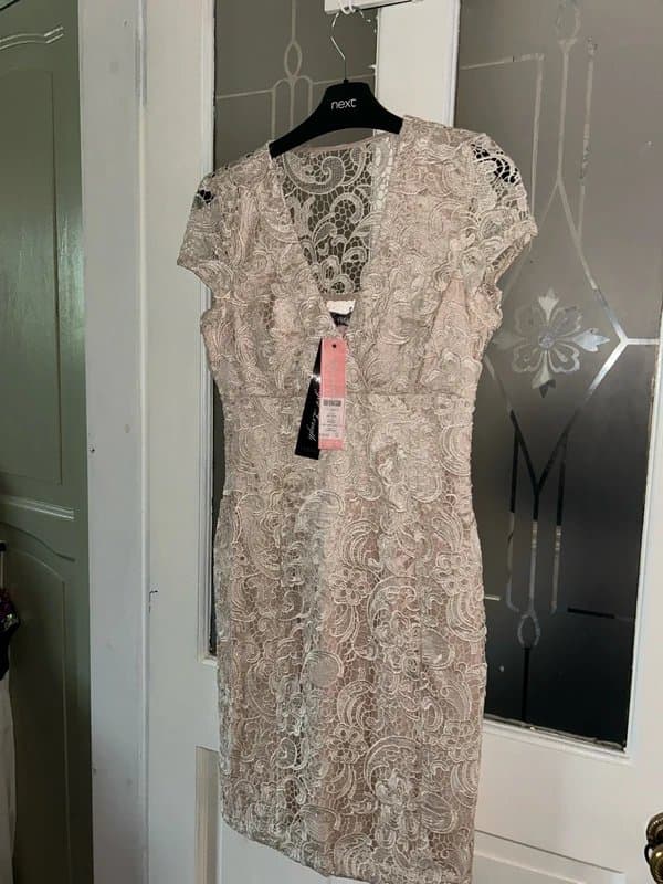 Lipsy Lipsy cream lace dress