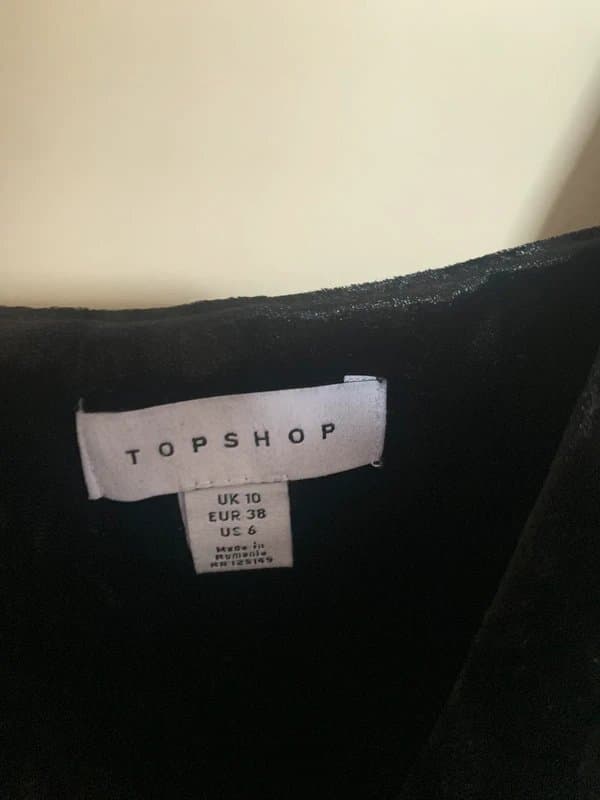 Topshop Topshop Black velvet camisole