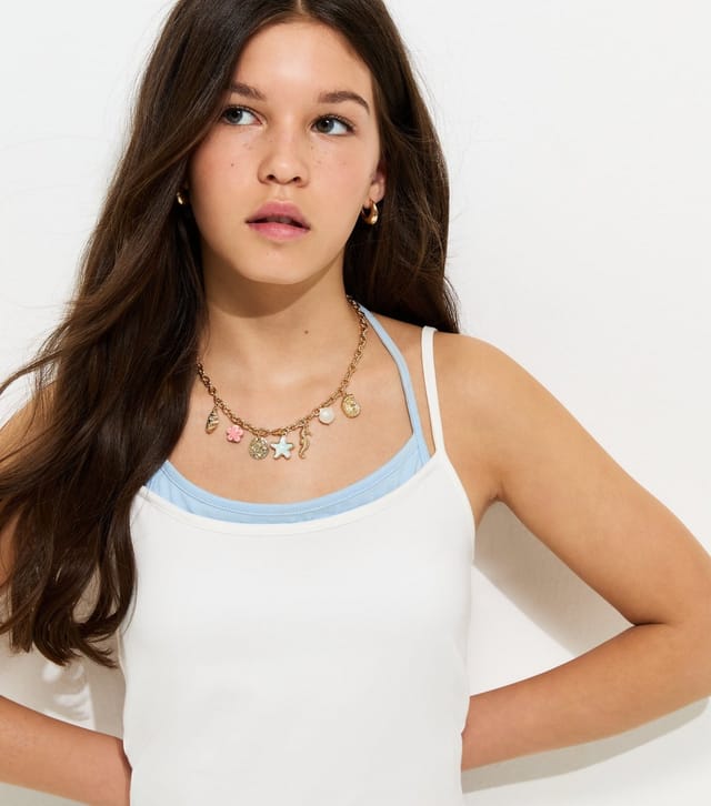 New Look Girls' White 2 In 1 Jersey Halter Neck Top New Look - 3