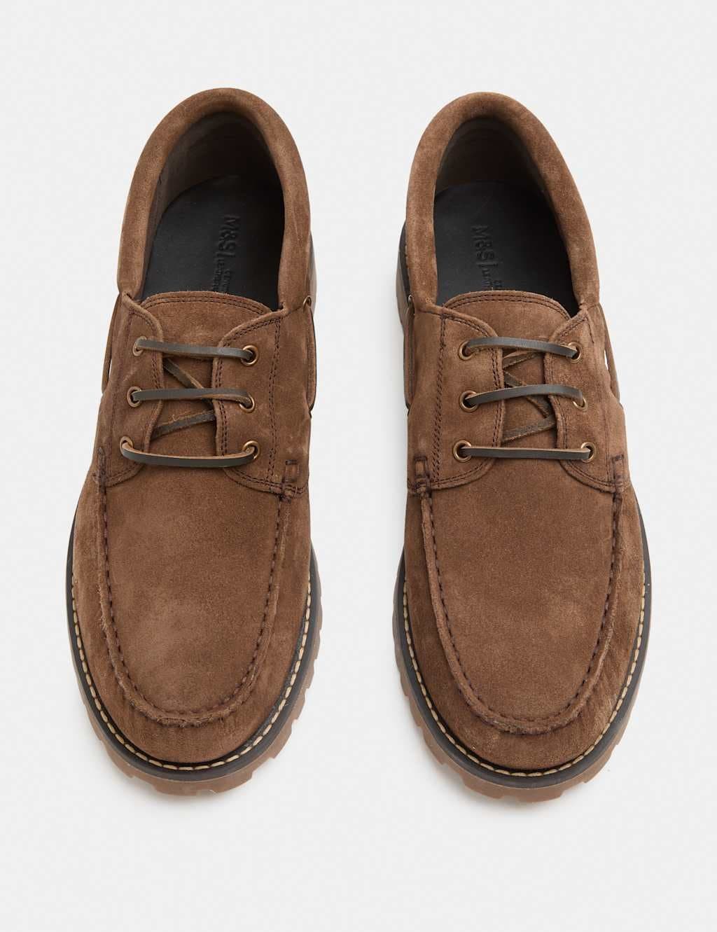 Marks & Spencer M&S Chunky Sole Suede Deck Shoes Brown
