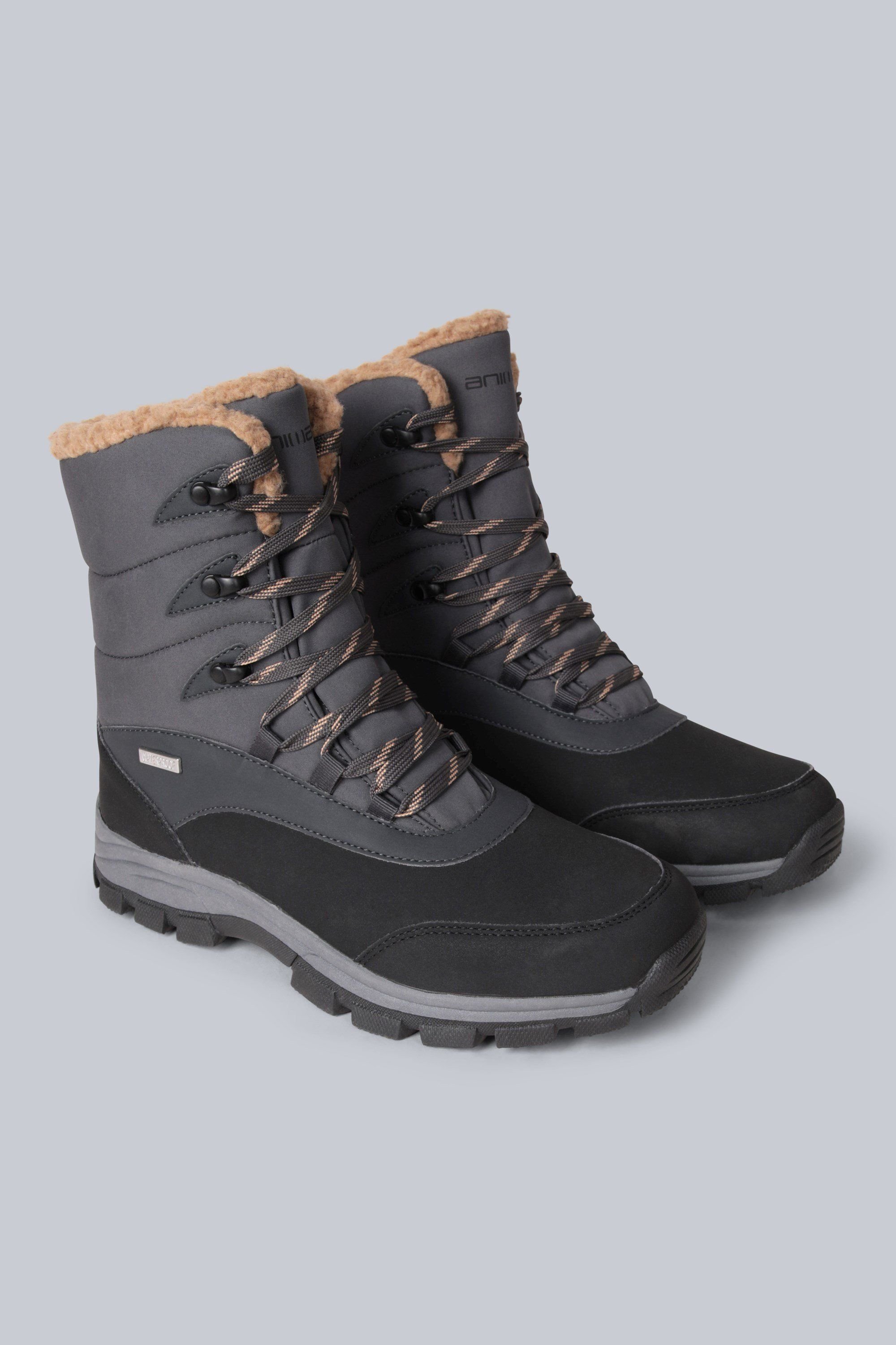 Animal Animal Men's 'Blizzard' Waterproof Durable Vibram® Sole Fleece Lining Snow Boots in Grey - 3