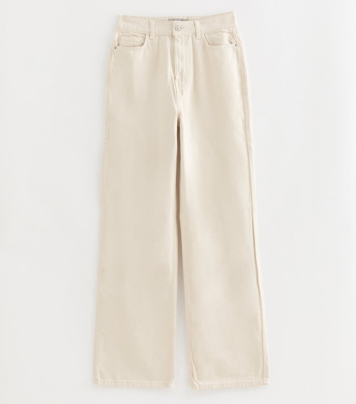 New Look Women's Tall Off White High Waist Adalae Wide Leg Jeans New Look - 1